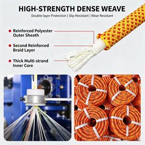 <span class=keywords><strong>Corde</strong></span> statique en nylon polyester double tressée de 3/8 po x 120 pi pour arboriculture, escalade d'arbres, tirage d'arbres, rigging, navigation et marine - Product Image 5
