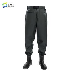 Léger jaune Nylon respirant imperméable Bootfoot Wading pantalon taille Wader pantalon pêche Wader pour hommes femmes avec des <span class=keywords><strong>bottes</strong></span> en PVC - Product Image 6