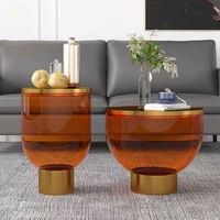 Table basse ronde en verre trempé - Design moderne, mobilier de maison le plus vendu avec un style unique