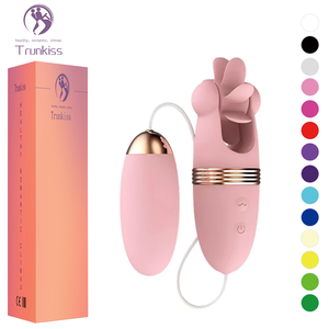 Vibratore per adulti a forma di uovo che lecca la lingua prodotto per adulti a frequenza variabile a 6 segmenti a vibrazione alternata per leccare la lingua - Product Image 1