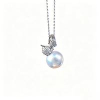 Bijoux en perles, perles Aurora Edison 10-11 mm, pendentif en argent S925, breloques universelles pour la fabrication de bijoux