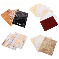 Papier peint 4x8 imperméable pour salle de bain, feuille stratifiée PVC effet marbre, design graphique, décoratif intérieur, designs fournis par l'usine
