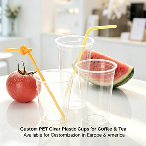 Vasos Desechables <span class=keywords><strong>de</strong></span> Plástico PET para Café y Té <span class=keywords><strong>de</strong></span> Burbujas, Personalizados al por Mayor, <span class=keywords><strong>de</strong></span> Alta Transparencia - Product Image 1