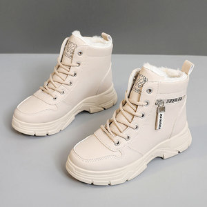 W2573 Sneakers da <span class=keywords><strong>donna</strong></span> alla caviglia scarpe sportive impermeabili chiusura Casual antiscivolo invernale stivale da neve - Product Image 5