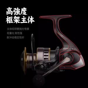 Carrete de pesca giratorio totalmente metálico para pesca en el mar, carrete de lanzamiento para mano derecha con liberación de línea suave y diseño duradero - Product Image 3