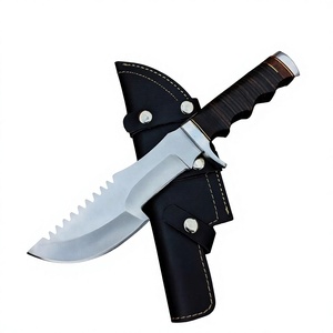 Cuchillo Skinner de Acero de Damasco de Calidad Premium con Mango Ergonómico y Funda de Cuero, Cuchillos Skinner Personalizables OEM - Product Image 4