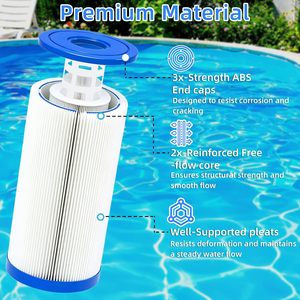 Lot de 2 cartouches filtrantes de remplacement pour piscine de type C 29000E/59900E 1000/1500/530 GPH, type de prise <span class=keywords><strong>A</strong></span>/C, compatible avec les piscines hors sol Easy Set - Product Image 4
