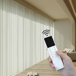Автоматическая умная моторизованная штора мечты с широким лезвием, занавеска для окон отеля, вертикальные прозрачные жалюзи - Product Image 1