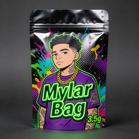 Sacs d'emballage en plastique Mylar personnalisés en usine, imprimés, avec barrière en feuille multicouche de 500g, longue durée de conservation, avec fermeture éclair
