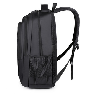 Student <b>Backpack</b> 18 In Oxford Cloth Unisex <b>Large</b> Capacity Computer Interlayer Business Travel Solid Color Gray Black Blue Purple - Product Image 4