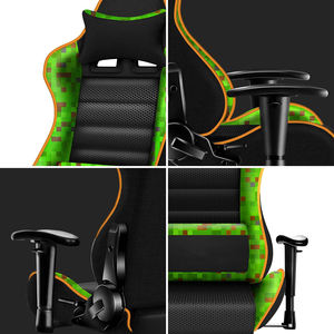 Muestra gratis de respaldo alto de cuero personalizado negro verde <span class=keywords><strong>Silla</strong></span> de juego para 15 años adolescente estudiar relajante oficina en casa <span class=keywords><strong>Gamer</strong></span> <span class=keywords><strong>silla</strong></span> - Product Image 6