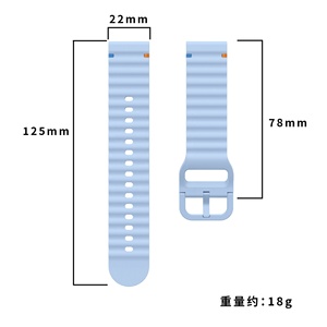 Cinturino sportivo ufficiale in Silicone per Samsung Galaxy Watch <span class=keywords><strong>7</strong></span> FE <span class=keywords><strong>6</strong></span> 4 5 bracciale Galaxy Watch4 <span class=keywords><strong>6</strong></span> Classic <span class=keywords><strong>band</strong></span> - Product Image 4