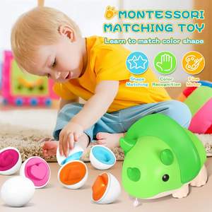 12 Huevos de Juego Montessori para Bebés y Niños Pequeños, Juguete de Motricidad Fina y Sensorial, Clasificador de Colores con Forma de Dinosaurio, Huevos de Pascua para Niños - Product Image 4