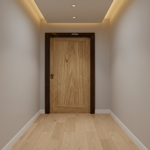 Puerta Ligera de Madera Sengon, Panel Sólido, Duradero, Grano Natural, Interior y Exterior, Diseño Personalizado, Fabricante OEM - Product Image 1
