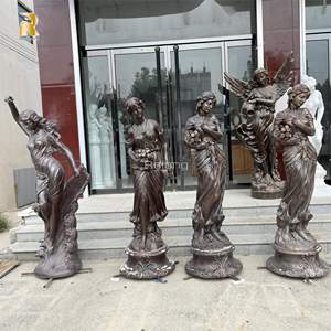 Rolong maniero di lusso decorazione giardino esterno stile antico a grandezza naturale quattro stagioni statua in bronzo scultura - Product Image 6