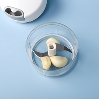 Handmatige plastic mini-voedselhakker voor knoflook, chilipepers en groenten