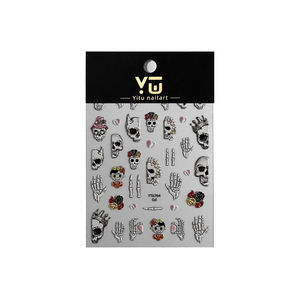 YITU <span class=keywords><strong>Halloween</strong></span> Evil Diablo Style Décoratif Nail Art Autocollant Gelée Crâne <span class=keywords><strong>Dessin</strong></span> YT6764 Effrayant <span class=keywords><strong>Halloween</strong></span> Autocollant Décoratif - Product Image 5