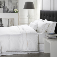 Linge de lit en tissu biologique 100% coton, ensemble de draps pour hôtel