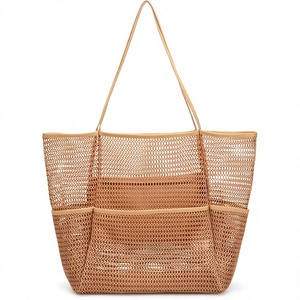 Custom Designer High Quality Reusable Beach Shopping Tote <b>Bag</b> Mesh <b>Travel</b> Beach <b>Bags</b> <b>for</b> <b>Women</b> - Product Image 1