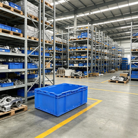 Caisse logistique empilable multi-usages, conteneur de stockage réutilisable, boîte de manutention en plastique HP pour pièces de quincaillerie et atelier