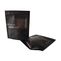 Sacs personnalisés en Mylar de 130 microns avec encre lumineuse, pochette verticale à finition mate et fermeture éclair standard, sac durable résistant à l'humidité