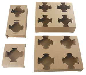 Free Sample Disposable Biodegradable Paper Cup Support <strong>Drink</strong> Coffee <strong>Carrier</strong> Holder Tray Handles Take Away Packaging - Product Image 6