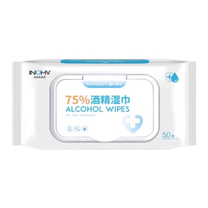 ไฮโนไฮ ผ้าเช็ดทำความสะอาดแอลกอฮอล์ 75% 50 ชิ้น ฆ่าเชื้อโรค ทำความสะอาด ล้างเครื่องสำอาง ใช้ได้ทั่วไป - Product Image 2