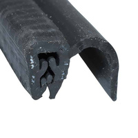 Xinhong EPDM Car Door Edge Trim dengan Metal Carrier U Channel Rubber Seal Gripping Fins Model XHQC-EPDM+metal untuk Tepi Pintu Bagasi