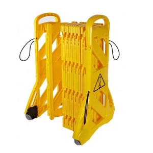 Yellow Plastic Road <strong>Retractable</strong> Plastic Flexible Fence Portable Mobile Expandable Safety Barricade Fence TrafficControl <strong>Barrier</strong> - Product Image 2