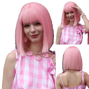 Nouvelle Arrivée <span class=keywords><strong>Perruque</strong></span> Courte Bob Femme Style Européen & Américain Raie au Milieu Cheveux Noirs Chinois Full Lace - Product Image 5