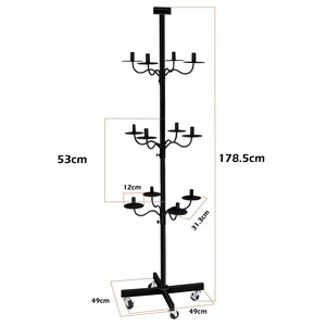 Présentoir de sol pour têtes de mannequin, support de perruque, présentoir de perruque, support de tête de mannequin en métal, organisateur de perruques, étagère de rangement - Product Image 5