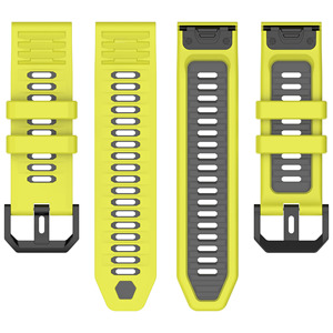 Bracelet de montre en silicone bicolore à libération rapide compatible avec Garmin Fenix 5/6/7/7 Pro/8 22 mm 26 mm - Product Image 4