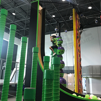 Usine de vente chaude équipement sportif d'amusement intérieur parc d'aventure adulte enfants mur d'escalade avec parcours de cordes