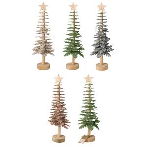 Decorazione Albero in Legno e Feltro da Tavolo H 37CM Assortita - Product Image 1