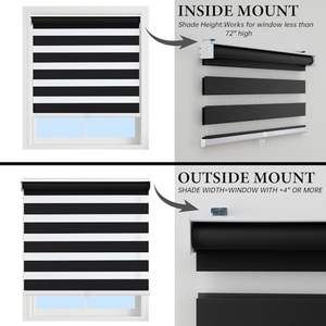 Persianas <span class=keywords><strong>de</strong></span> cebra inalámbricas motorizadas, <span class=keywords><strong>ventanas</strong></span> francesas, parasol enrollable <span class=keywords><strong>de</strong></span> parada libre, persianas opacas <span class=keywords><strong>de</strong></span> doble capa con aislamiento térmico - Product Image 5