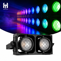 Projecteur de scène à 2 yeux 2x200W COB LED IP65 étanche, haute fidélité des couleurs (CRI), contrôle DMX pour événements extérieurs, concerts et scènes