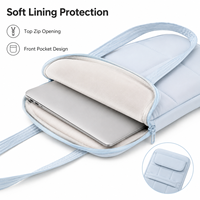 Housse fine pour ordinateur portable de 13, 13,3 et 14 pouces, sac de transport rembourré pour ordinateur portable avec poignées d'épaule, sac portable imperméable