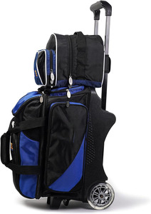 Brunswick Una bolsa de bolos multiusos con ruedas y un amplio compartimento para zapatos Bolsa de bolos vintage con dos bolas - Product Image 4