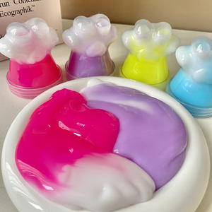 CHENXI ขายส่งสไลม์เนื้อนุ่มรูปทรงเล็บแมว ขนาด 100 มล. สไลม์ไล่สีหลากสี ปลอดสารพิษ ของขวัญสำหรับงานปาร์ตี้ ของเล่นสำหรับเด็ก - Product Image 3
