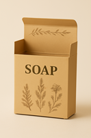 Scatola per sapone in carta kraft con logo personalizzato, confezione di lusso con cassetto scorrevole per burro corpo fatto a mano