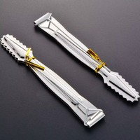 Pince à charbon pour chicha en acier inoxydable argenté, durable, écologique, 11 cm, 15 cm, finition miroir, accessoires pour chicha