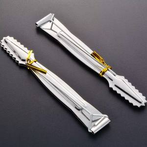 Acero inoxidable 11cm 15cm Shisha Hookah Carbón Pinzas Clip Espejo Acabado Metal Hookah Accesorios - Product Image 3