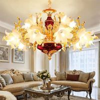 Lustre led en cristal au design européen classique, en alliage de zinc, design moderne, produit de luxe, éclairage d'intérieur, luminaire décoratif de plafond, idéal pour une villa