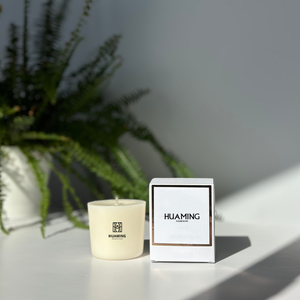 Huaming elegante vidrio aromático blanco fragancia aceite aromaterapia vela taza Etiqueta Privada cera <span class=keywords><strong>de</strong></span> soja velas perfumadas para el hogar - Product Image 3