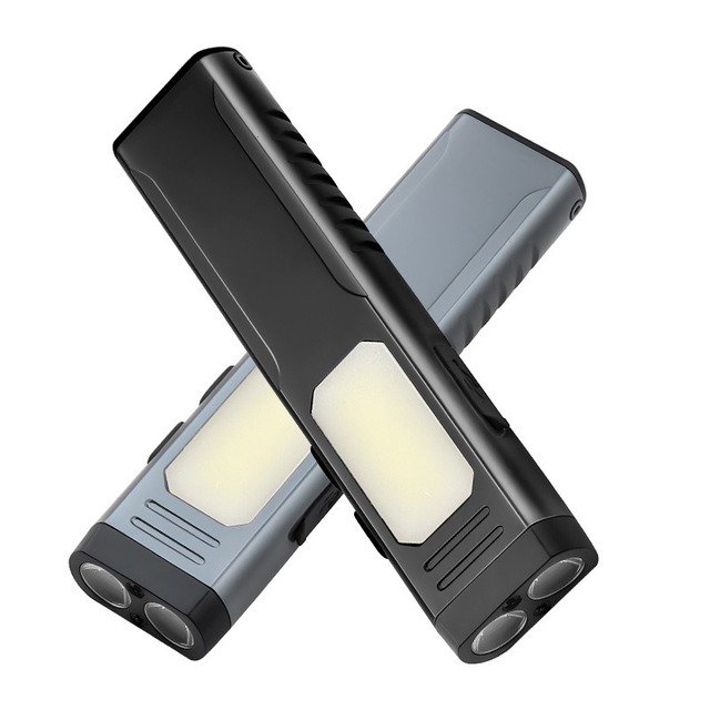 Mini COB Portable Outdoor Type-C Rechargeable LED Torch EDC Magnetic Work Pocket Flashlight Clip Floodlight Warning Light