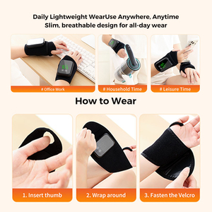 Masseur de poignet chauffant sans fil rechargeable à vibration YIJIAN pour le soulagement des articulations – Vente directe usine - Product Image 2