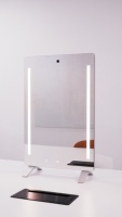 Espejo Inteligente con IA Mirroh.AI Android 14, Pantalla Táctil IPS de 21.5 Pulgadas, Espejo Personalizado con Soporte, para Prueba de Peinados