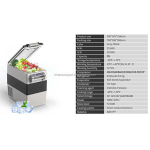 Usine 12V 24V 55L Portable Auto Réfrigérateur <span class=keywords><strong>Dometic</strong></span> Refroidisseur Congélateur Voiture Plus Efficace Dc Réfrigérateur <span class=keywords><strong>De</strong></span> Voiture pour <span class=keywords><strong>Camping</strong></span> - Product Image 2