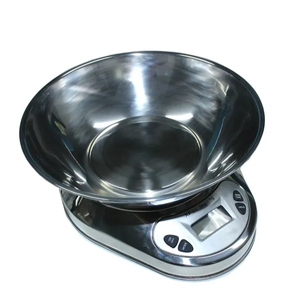 Báscula Digital de Cocina para Alimentos, 10 kg, Pantalla Ovalada, Acero Inoxidable con Tapa SF-EK03 Profesional - Product Image 5