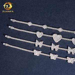 Elegante Brazalete de Tenis con Diamantes de Imitación en 4 Estilos, Brazalete de Plata 925 con Diamantes de Moissanita VVS, Joyería Hip Hop para Mujer - Product Image 3